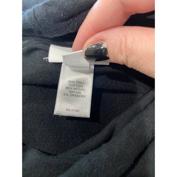 J.Jill PureJill Modal Blend Super Soft Poncho Black Size M/L Coastal Fall Boho - Picture 4 of 15